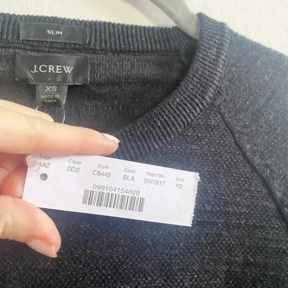 J.Crew‎ slim gray crewneck sweater XS